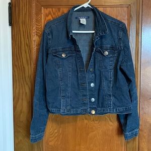 Lexi Jeans Denim Jacket Size M- Stretchy, Dark Wash